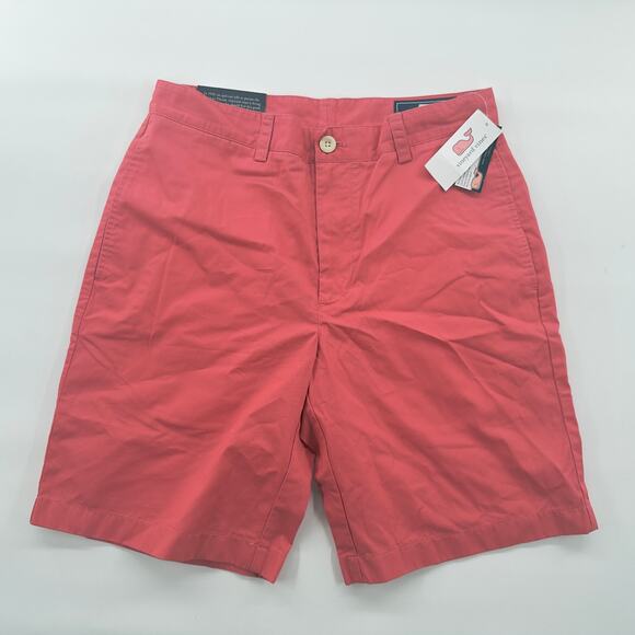 Vineyard Vines Men’s 30 Jetty Red Shorts Club Classic Fit 9” Inseam Cotton Twill - Picture 1 of 5